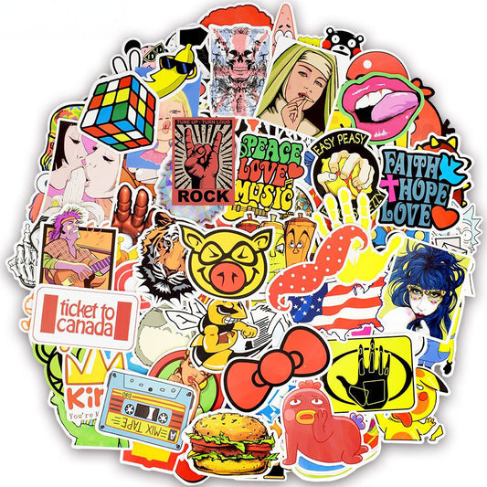 Giant 500 PIece Mixed Sticker Pack, Graffiti, Funny, Music, Anime, JDM and more.