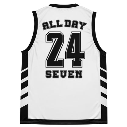 All Day 24/7 Basketball Jersey White And Black