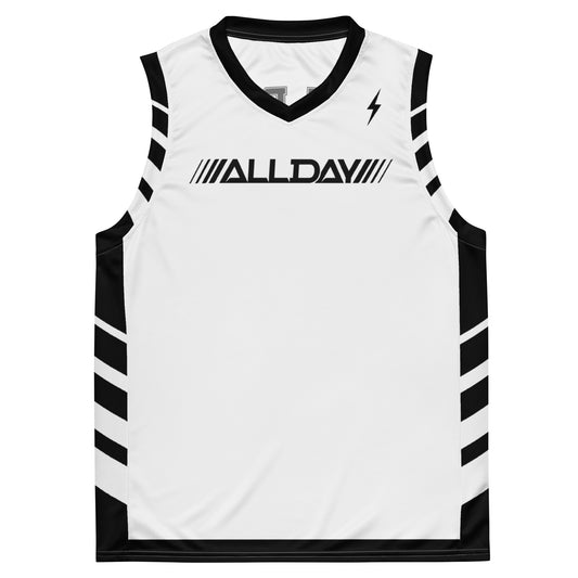 All Day 24/7 Basketball Jersey White And Black