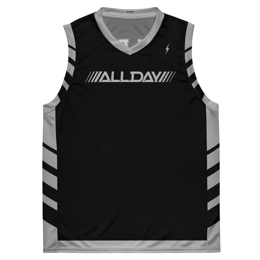 All Day 24/7 Basketball Jersey Black And Grey