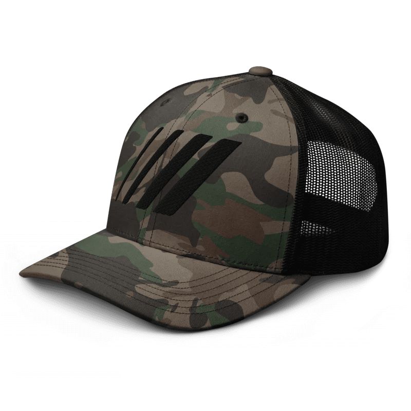 Camouflage trucker hat