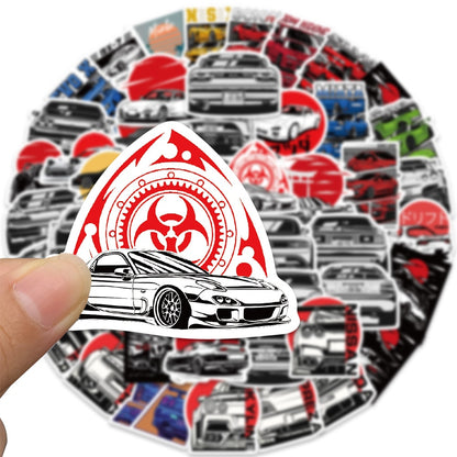 10/25/50PCS Japan JDM Racing Car Anime Graffiti Sticker Laptop Motorcycle Car Skateboard Waterproof Decal Kids Toy Gift Sticker