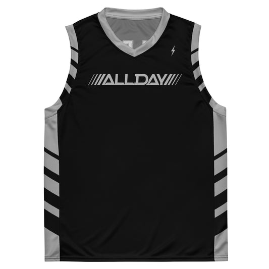 All Day 24/7 Basketball Jersey Black And Grey