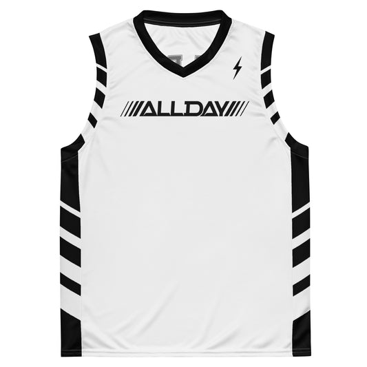 All Day 24/7 Basketball Jersey White And Black